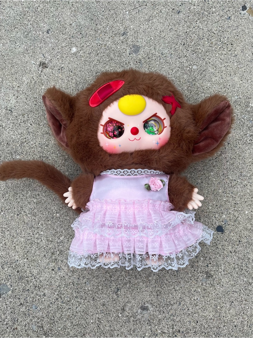 Baby three 400 plush doll liquid glitter eyes